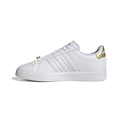 adidas Grand Court 2.0, damskie buty tenisowe, białe/złote (Ftwbla Dormet),  40 2/3 EU, Biały Złoty Ftwbla Dormet, 40.5 EU - Ceny i opinie na Skapiec.pl