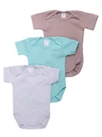 Body dla niemowląt - Body chłopięce z krótkim rękawem gładkie 3PAK 68 YOCLUB - miniaturka - grafika 1