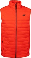 Kamizelki męskie - 4f Kamizelka męska puchowa 4F pomarańczowa 4FSS23TDJAM082 70S M - miniaturka - grafika 1