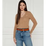 Swetry damskie - POLO RALPH LAUREN Wełniany sweter KIMBERLY | Regular Fit | z dodatkiem kaszmiru - miniaturka - grafika 1