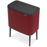 Kosze na śmieci - Brabantia Kosz na śmieci Bo Touch Bin 11 l + 23 l bordowy z powłoką mineralną 316340 - miniaturka - grafika 1