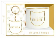 Kubki - Be Happy, Brelok I Kubek, Royal Cat Mom, Beżowy - miniaturka - grafika 1