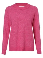 Swetry damskie - Selected Femme - Sweter damski z dodatkiem alpaki  SLFLulu, wyrazisty róż - miniaturka - grafika 1