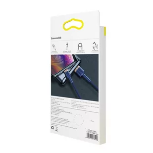 Baseus Cafule Cable wytrzymały nylonowy kabel przewód USB / Lightning QC3.0 1.5A 2M niebieski (CALKLF-CV3) - Kable USB - miniaturka - grafika 7