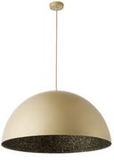 Lampy sufitowe - Sigma czarno-złota lampa wisząca SFERA 35cm 32296 półokrągła lampa sufitowa z matowym kloszem do kuchni 32296 - miniaturka - grafika 1