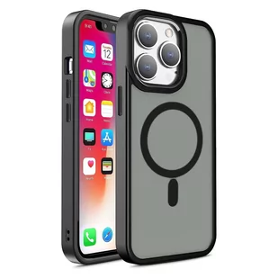 Magnetyczne etui Color Matte Case do iPhone 15 - czarne - Etui i futerały do telefonów - miniaturka - grafika 1