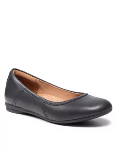 Baleriny - Clarks Baleriny Canebay Plain 261612824 Czarny - grafika 1