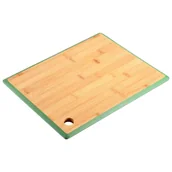 Deski do krojenia - Bambusowa deska do krojenia z uchwytem, zielona - miniaturka - grafika 1