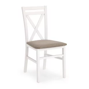 Halmar Krzesło do kuchni z tapicerowanym siedziskiem DARIUSZ - biały - Krzesła - miniaturka - grafika 1