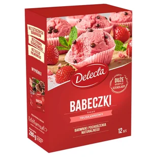 Delecta Babeczki smak truskawkowy 280 g - Ciasta i półprodukty do ciast - miniaturka - grafika 1