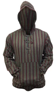 Bluza Męska Bawełniana z Kapturem w Paski Zielony mix Festiwalowa L - Bluzy męskie Bluza Męska Bawełniana z Kapturem w Paski Zielony mix Festiwalowa L - Bluzy męskie - miniaturka - grafika 1
