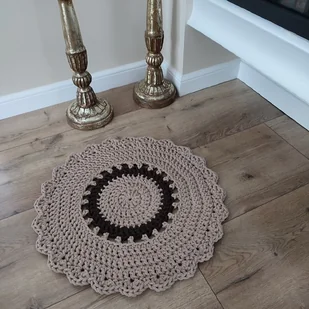 Dywan szydełkowy ze sznurka bawełnianego 50cm - Dywany - miniaturka - grafika 1