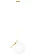 Lampy sufitowe - KingHome Lampa wisząca 180x30cm Halm złoto-biała MD10563-1-300T - miniaturka - grafika 1