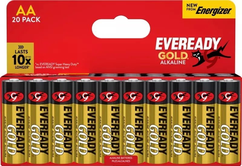 Toshiba Bateria EVEREADY GOLD from ENERGIZER, AA, LR6, 1,5V, DHP20 EU, 20 szt.