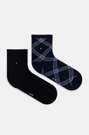 Skarpetki damskie - Tommy Hilfiger skarpetki 2-pack damskie kolor granatowy 701229861 - miniaturka - grafika 1