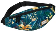 Nerki - Saszetka damska z tkaniny Rovicky nerka na biodra z roślinnym motywem, różnokolorowy zielony - miniaturka - grafika 1