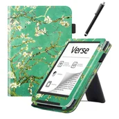 Etui do czytników e-book - etui do Pocketbook Verse / Verse Pro - SKÓRZANE GRAFIKA + RYSIK - miniaturka - grafika 1