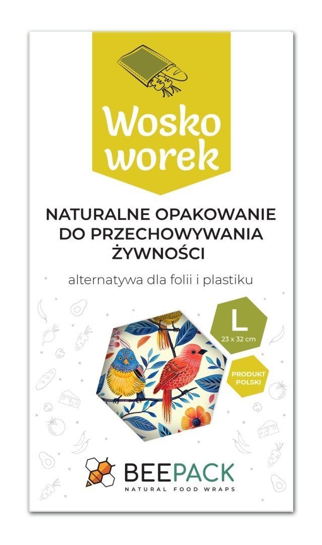 Woskoworek do przechowywania ĹĽywnoĹ›ci, PTASZKI, BeePack