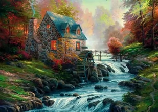 Schmidt Spiele Puzzle 1000 el. THOMAS KINKADE W starym młynie SHP022 - Puzzle - miniaturka - grafika 2