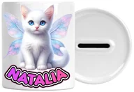 Skarbonki - Skarbonka Kotek Kot Koty Z Napisem Nadrukiem Prezent Zatyczka Na Dole - miniaturka - grafika 1