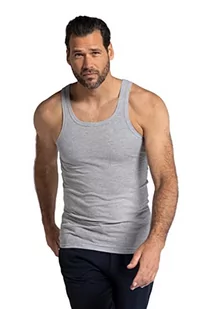 JP 1880 782617 męski top w dużych rozmiarach, rozmiary L-8XL, prążkowany, bez rękawów, do 8XL, szary melanż, L - Koszulki męskie - miniaturka - grafika 1