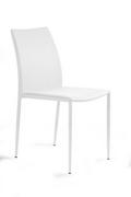 Krzesła - Krzesło DESIGN białe tkanina - miniaturka - grafika 1