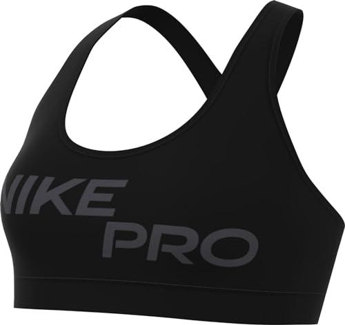 Nike Damski biustonosz sportowy Pro Dri-Fit Swsh Light Support Grx Bra, czarny/biały, FN2749-010, M