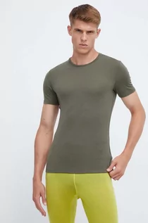 Bielizna sportowa męska - Icebreaker t-shirt funkcyjny Anatomica kolor zielony - grafika 1