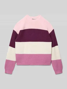Sweter z dzianiny o kroju regular fit z mieszanki wiskozy model ‘SANDY’ - Swetry dla dziewczynek - miniaturka - grafika 1