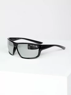 Czarno-srebrne okulary przeciwsłoneczne Denley PLS7 - Okulary przeciwsłoneczne - miniaturka - grafika 1