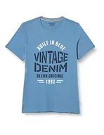 Koszulki męskie - Blend T-shirt męski, 184025/niebieski (Copen Blue), XL - miniaturka - grafika 1