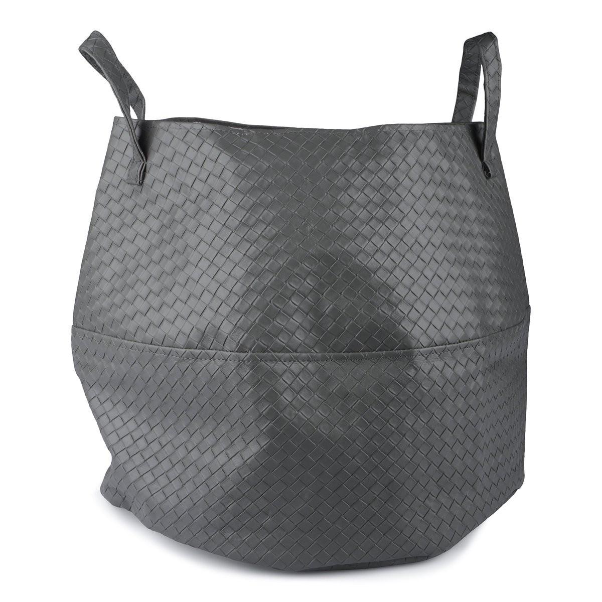 TORBA plażowa, na zakupy EKO-SKÓRA szara