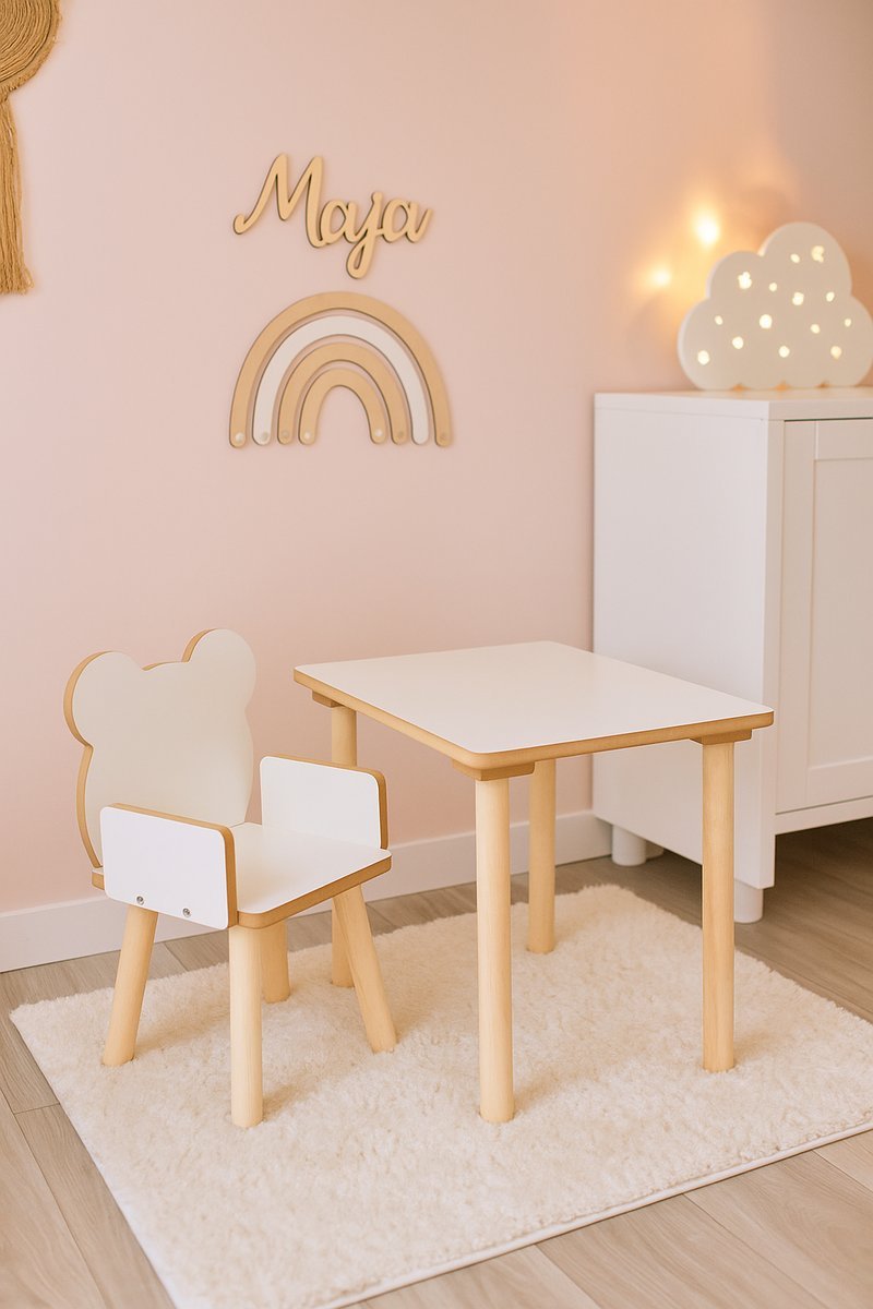 KRZESEŁKO I STOLIK dla dzieci, zestaw dla maluchów
