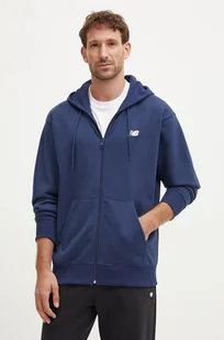 New Balance bluza męska kolor granatowy z kapturem gładka MJ41501NNY - Bluzy męskie - miniaturka - grafika 1