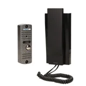 Domofony - Orno Zestaw domofonowy jednorodzinny, wandaloodporny, czarny FORNAX OR-DOM-JJ-926/B - miniaturka - grafika 1