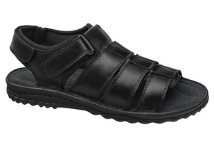 Sandały męskie COMFORTABEL 610248-1 Schwarz Czarne - Sandały męskie - miniaturka - grafika 1