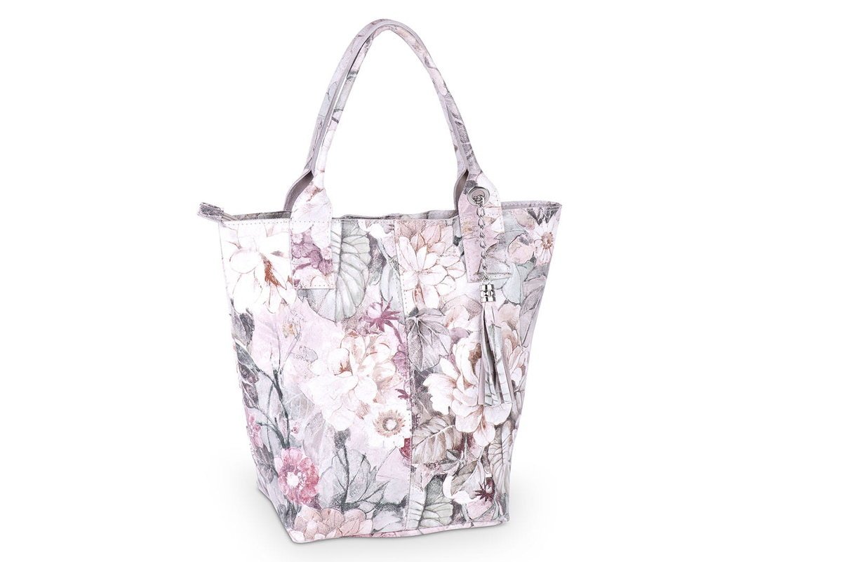 Torba Skórzana Vera Pelle Olivia Kwiaty