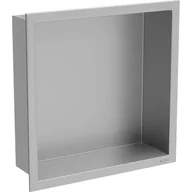 Półki łazienkowe - Mexen X-Wall-R półka wnękowa z kołnierzem 30 x 30 cm, inox - miniaturka - grafika 1
