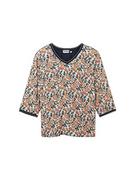 Koszulki i topy damskie - TOM TAILOR T-shirt damski, 32369 - Small Grey Tie Dye Floral, XL - miniaturka - grafika 1