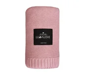 Koce i narzuty dla dzieci - Bambusowy kocyk Piwonia splot klasyczny 80x100 cm Lullalove - miniaturka - grafika 1