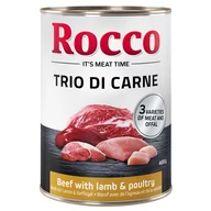 Mokra karma dla psów - Megapakiet Rocco Classic Trio di Carne, 24 x 400 g - Wołowina, jagnięcina i drób - miniaturka - grafika 1