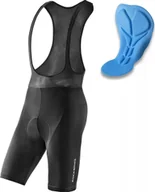 Spodenki rowerowe - Spodenki rowerowe Rockbros RK20024XL krótkie na szelkach z wkładką XXXXL - czarne - miniaturka - grafika 1