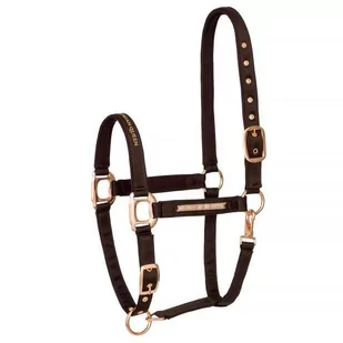Kantar dla konia Equestrian Queen Milan 23AW satynowy, ze złotymi sprzączkami - Kantary dla koni - miniaturka - grafika 1