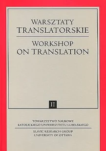 Warsztaty translatorskie Workshop on translation II - Filologia i językoznawstwo - miniaturka - grafika 1
