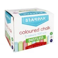 Kreda - Starpak Kreda szkolna 5 kolorów 100 szt. - miniaturka - grafika 1