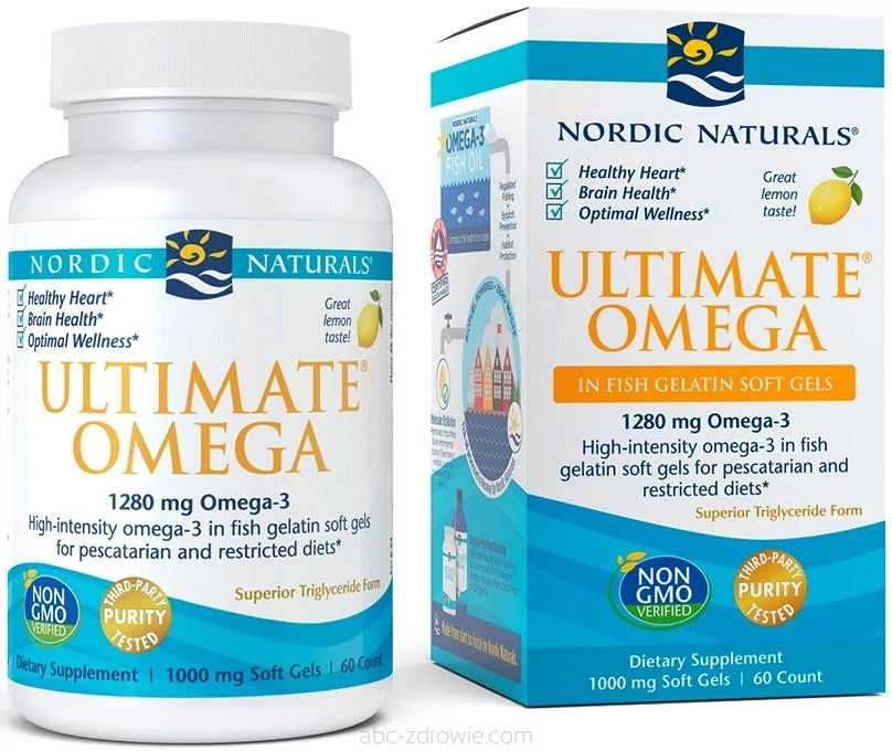 Ultimate NORDIC NATURALS Nordic Naturals Omega-3 - 60 kapsułek żelowych Cytrynowe