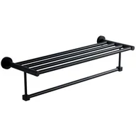 Wieszaki łazienkowe - Mexen Remo Wieszak Półka Na Ręczniki 60 CM Czarny - miniaturka - grafika 1