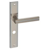 Klamki - Schaffner Klamka do drzwi wewnętrznych z długim szyldem do WC Mada 72 Nikiel Chrom - miniaturka - grafika 1