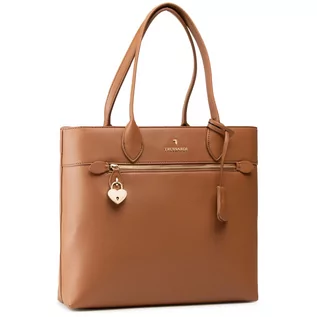 Torebki damskie - Trussardi Torebka Shopper Grana Cervo 75B01080 B660 - grafika 1