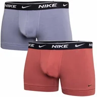 Pozostała odzież narciarska - Nike Bokserki Męskie Trunk 2Pk Niebieskie / Ceglane 0000Ke1085 5I6 L - miniaturka - grafika 1